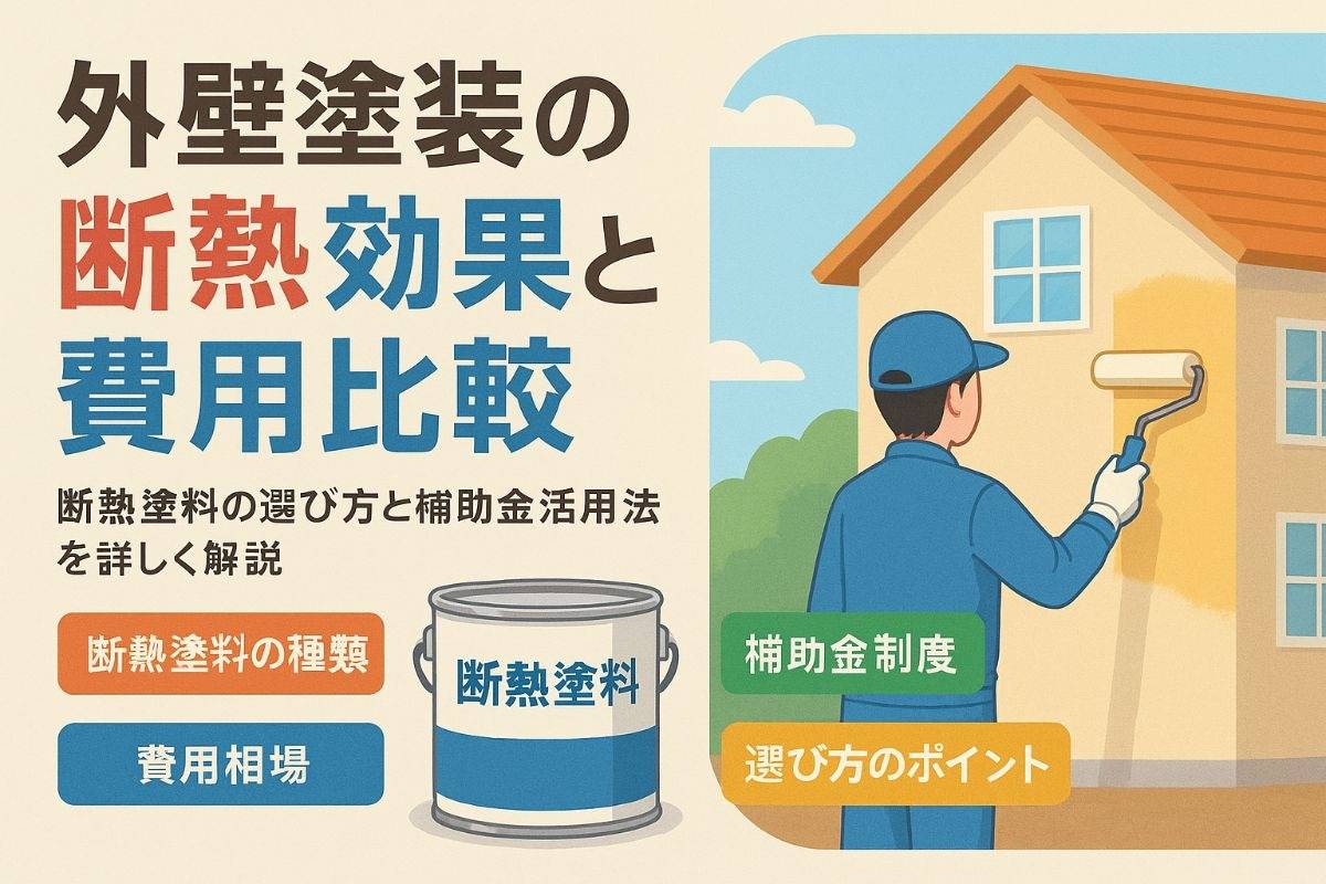 外壁塗装で断熱の効果と費用相場を徹底比較！　塗料の選び方や補助金活用法